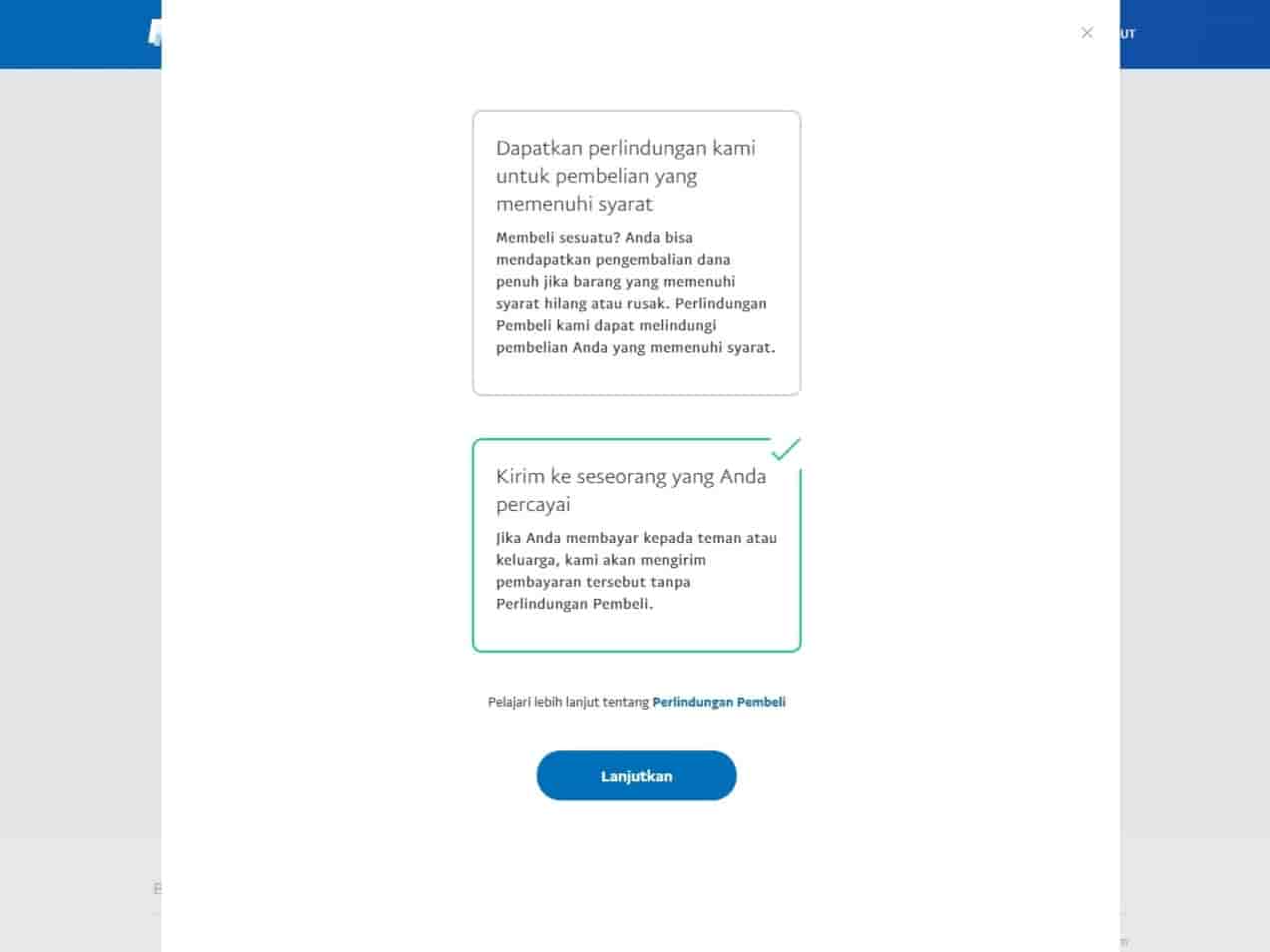 Pilih Metode Pembayaran PayPal Teman dan Keluarga